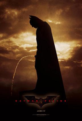 A more realistic Batman Begins poster...why else was he looking down?